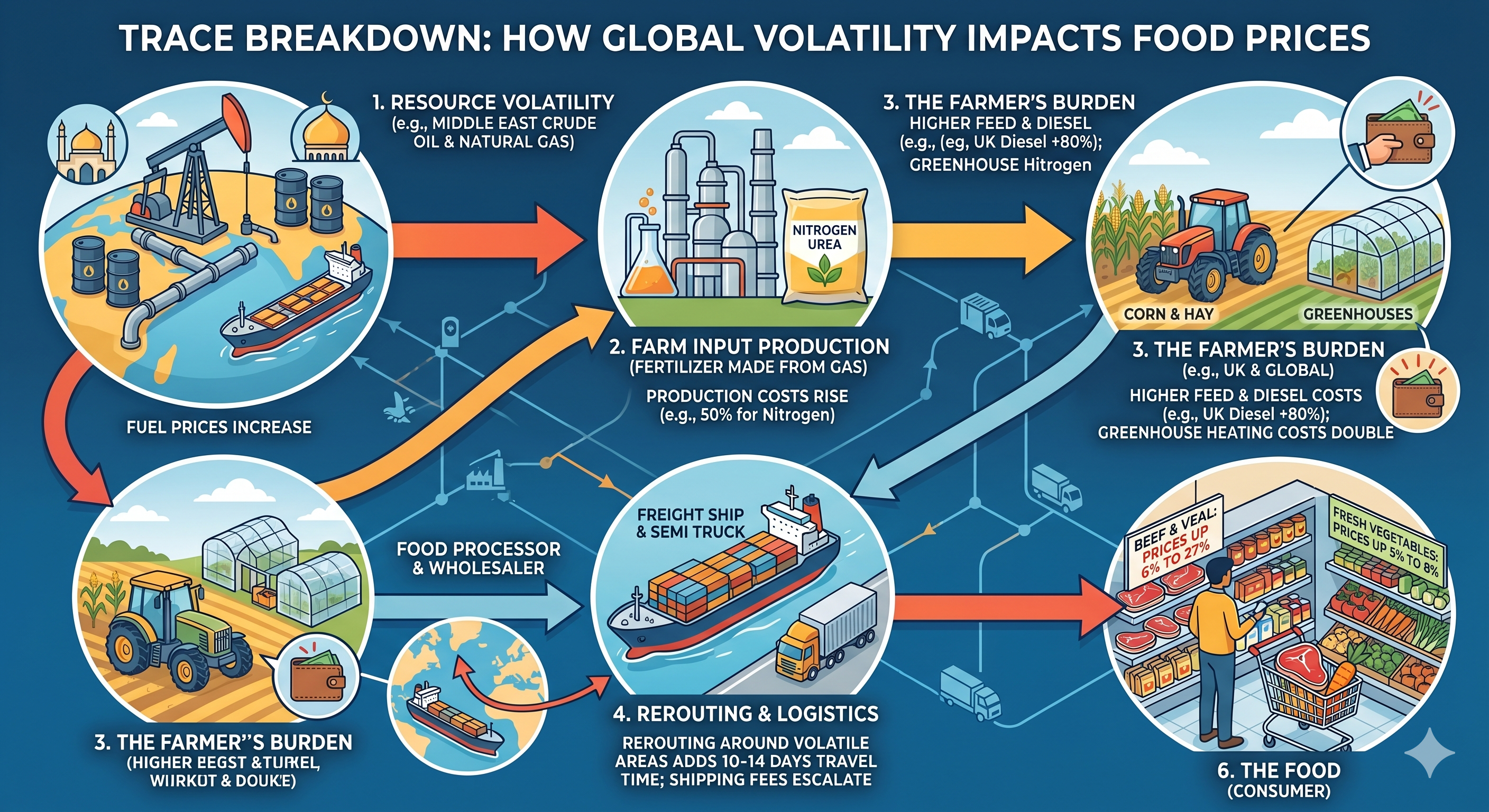 Global food and fertilizer crisis infographic