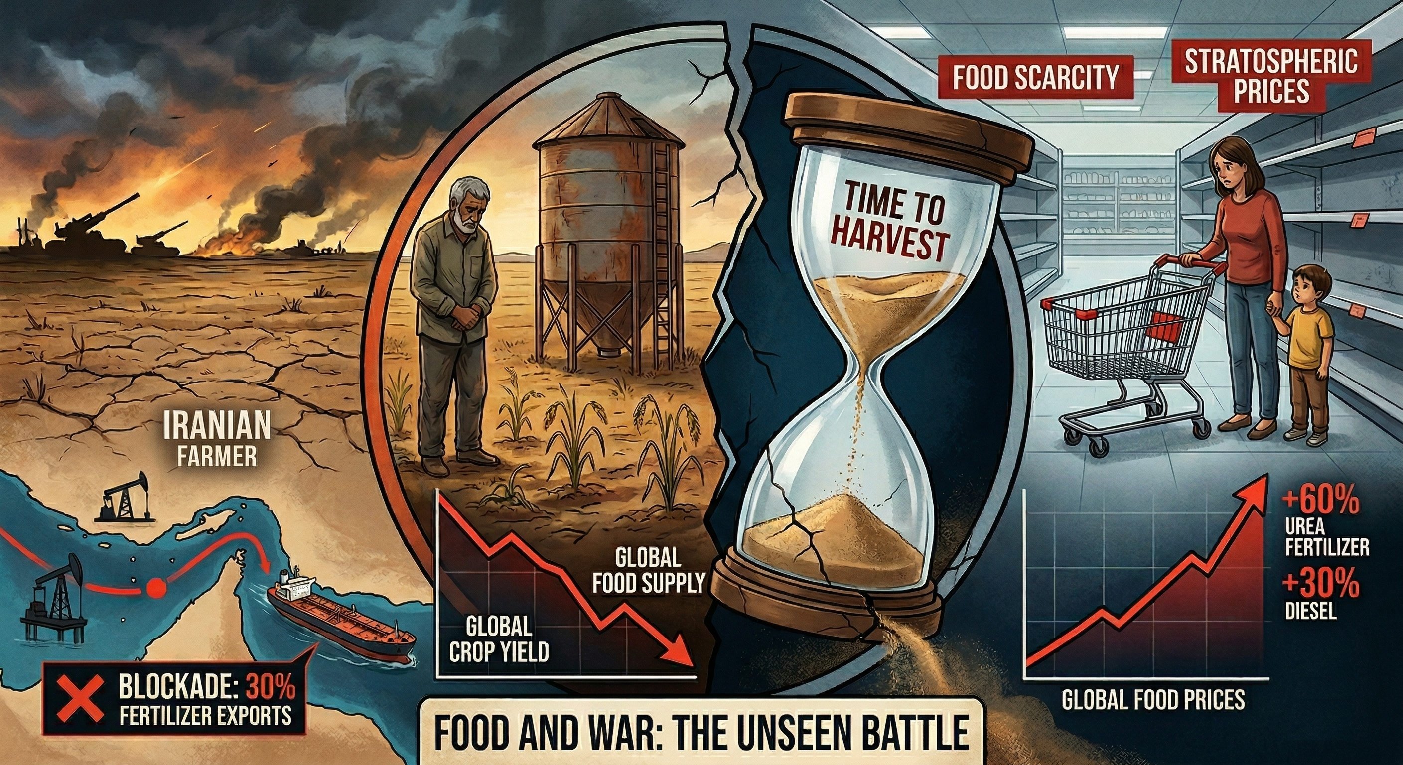 Global food and fertilizer crisis infographic